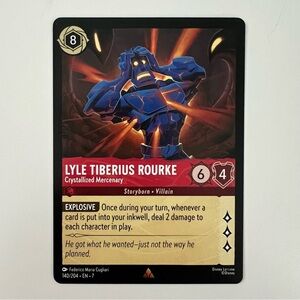 RARE Lyle Tiberius Rourke Lorcana Trading Card Game Archazias Island
